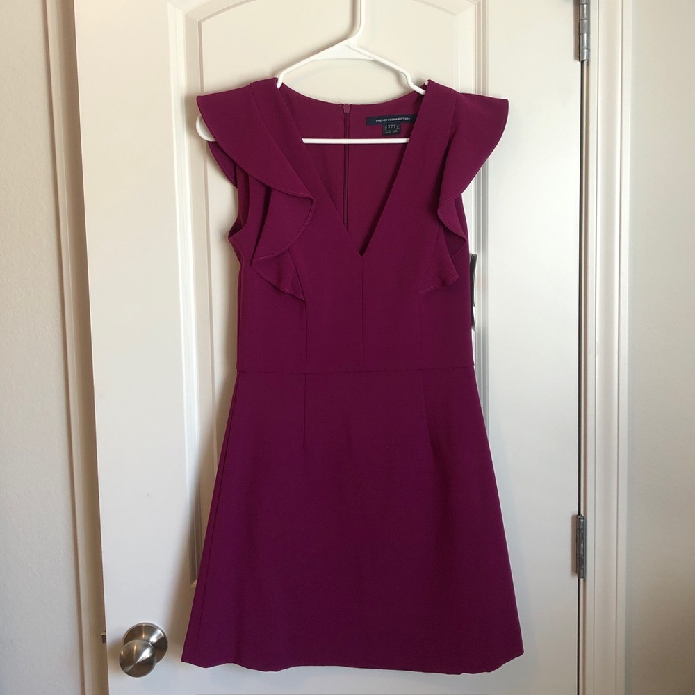 NWT French Connection Whisper Ruffle Dress - Small